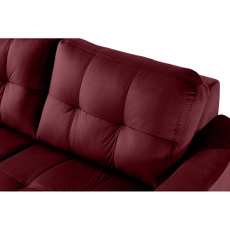 Hunnewell Sleeper Corner Sofa, Wine, Left Hand Facing