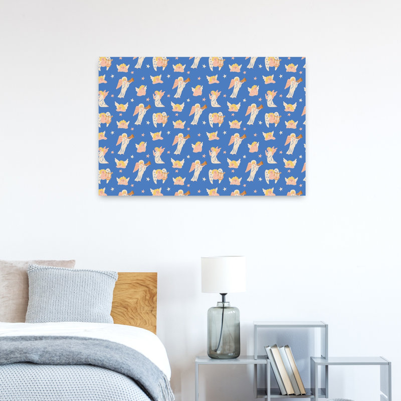 Christmaspatternno40 Peaceful Serene Abstract Landscape Nature Wall Art Print 1 Piece Wrapped Canvas Wall Art