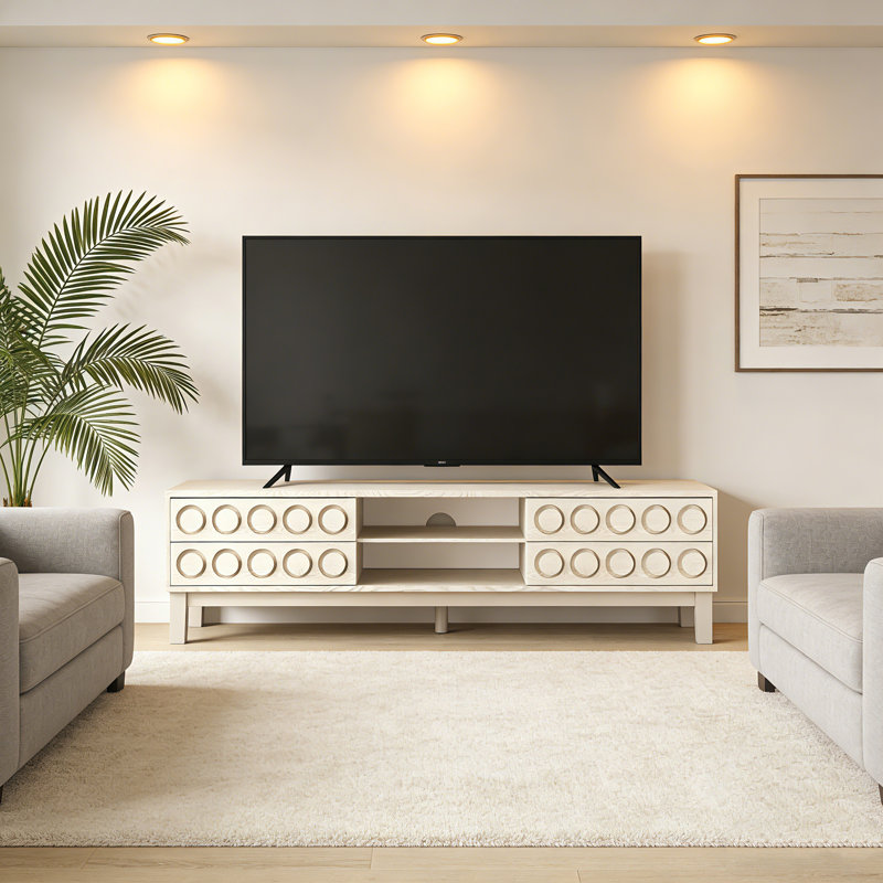 TV Stand for TVs up to 75", Media Console with 4 Drawers, Entertainment Center with Storage for Living Room and Bedroom