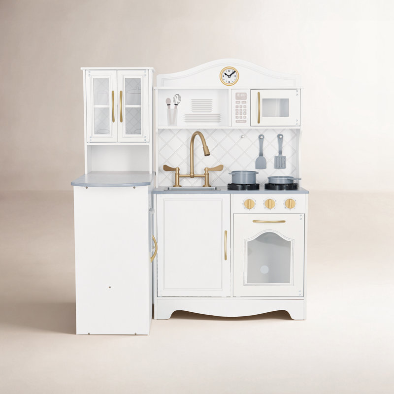 Teamson Kids Little Chef Retro Play Kitchen Set with Effects	