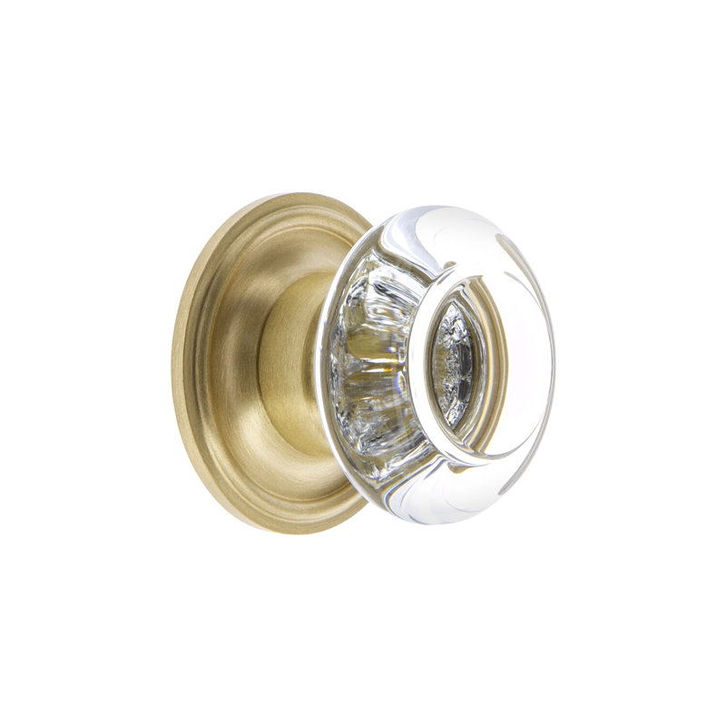 Bordeaux Round Knob, Satin Brass