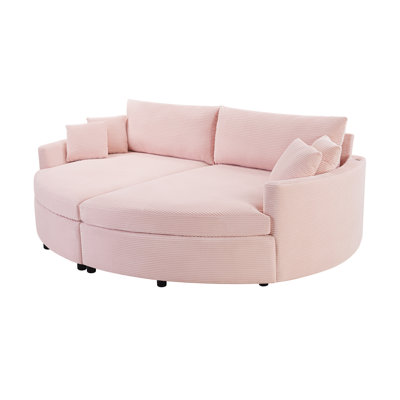 Oversized Double Chaise Lounge Sofa 102.3", Upholstered Sofa Bed Loveseat With Deep Seat, Usb Ports & Throw Pillows For Living Room