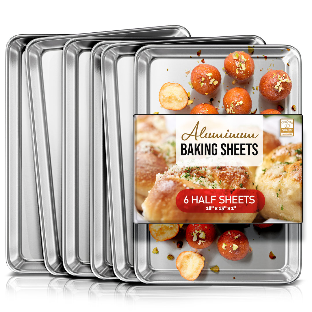 Joytable Non-Stick Aluminized Steel Half Sheet Pan Set (Set of 6) Joytable