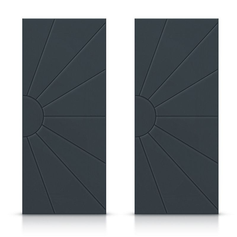 Portes de placard coulissantes à panneaux, Gris anthracite, 72 po x 84 po