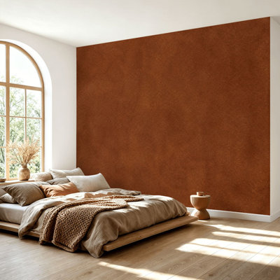 Papier peint adhésif mural adhésif abstrait en feutre brun, papier contact auto-adhésif amovible pour salon, chambre à coucher H 69 po x l 96 po