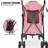 4 Wheel Folding Pet Stroller, Foldable Dog Jogger Stroller with Adjustable Canopy and Mesh Window-107312775