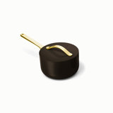 Caraway 1.75qt Iconics Nonstick Ceramic Saucepan, Black/Gold