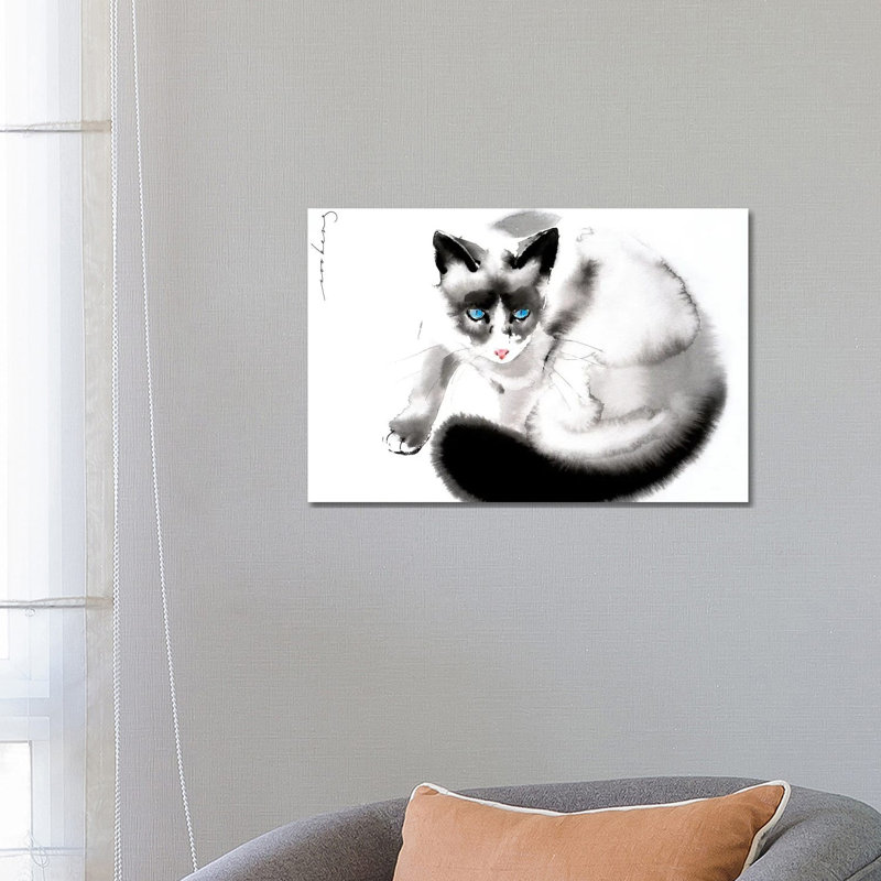 Cat Curiosity II by Soo Beng Lim - Wrapped Canvas Print, 20.32 cm H x 30.48 cm W