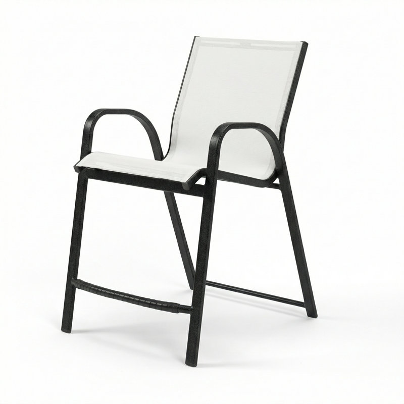 Tabouret de bar, Blanc, granite