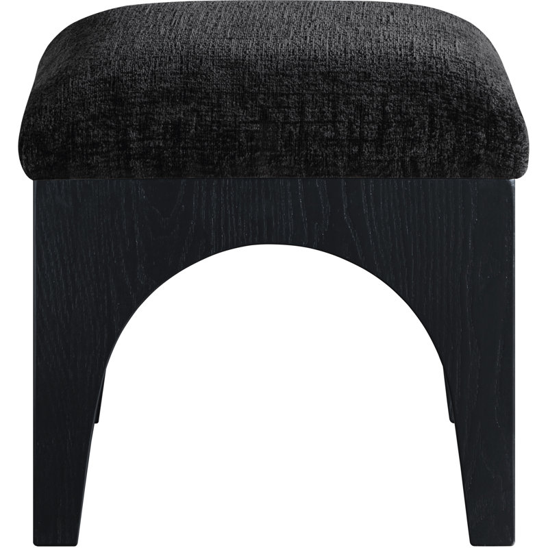 Repose-pieds Lawson, Noir, Tissu chenille noir