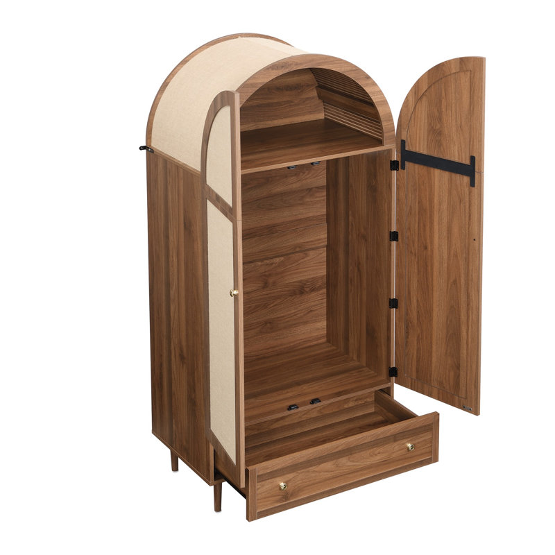 Steel Wardrobe, Walnut
