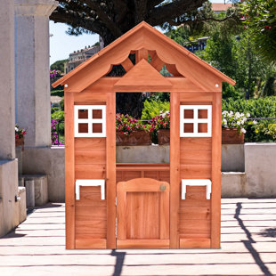 Maisonnette pour enfants en bois massif l 46 po x P 42 po WELLDONE