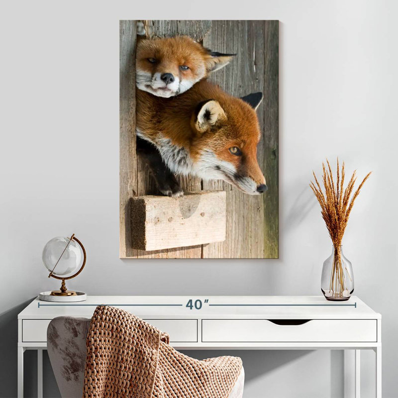 Brampt Sleepy Red Fox, 30" H x 20" W