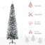Arbre de Noël artificiel enneigé 7,5 pi de hauteur avec des branches réalistes et 738 pointes, parfait pour créer un pays des merveilles hivernal