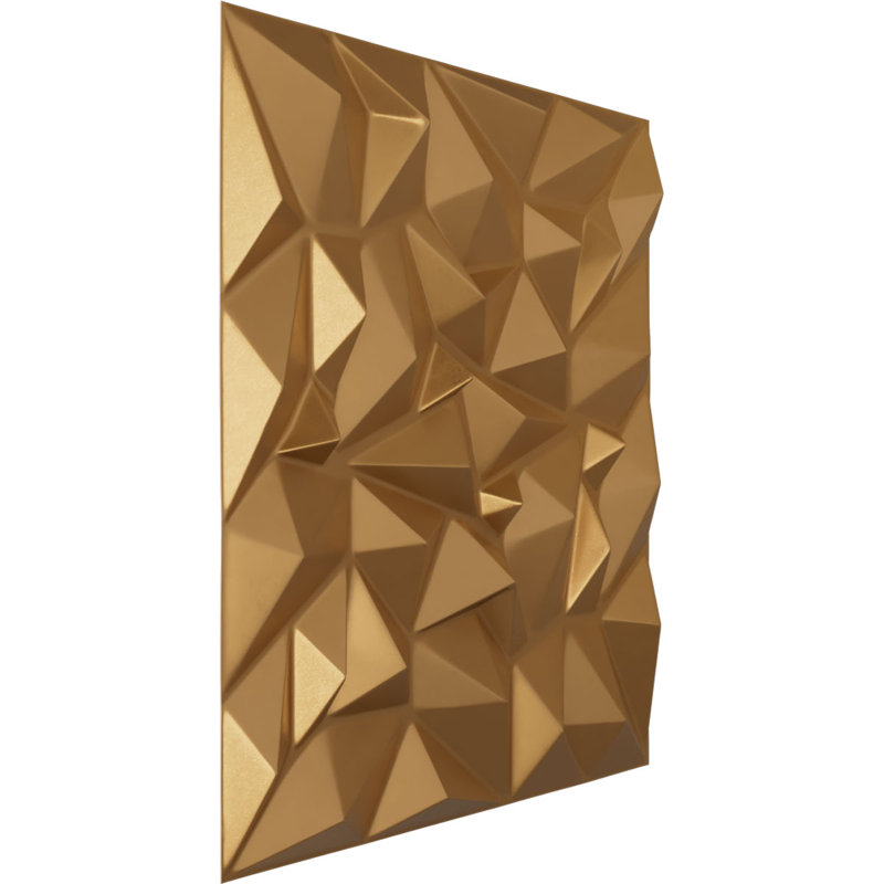 Leto EnduraWall Decorative 3D Wall Panel, Bright Coat Gold