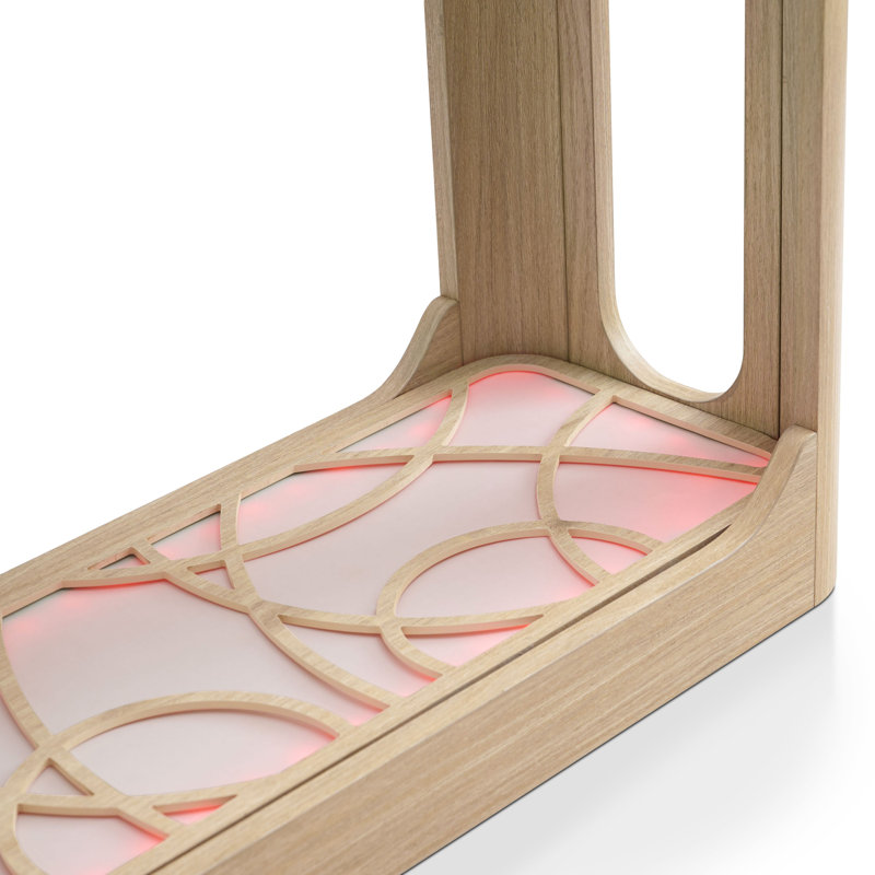 Table console Nolan 47,3 po avec éclairage DEL et plateau, Naturel