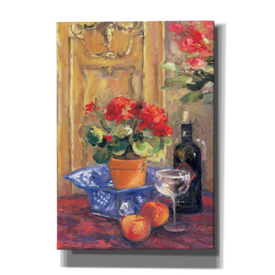 'Red Flowers 2' by Allayn Stevens, Canvas Wall Art
