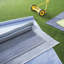 Tapis intérieur / extérieur denim / ivoire tissé à la main Herringbone-16308237