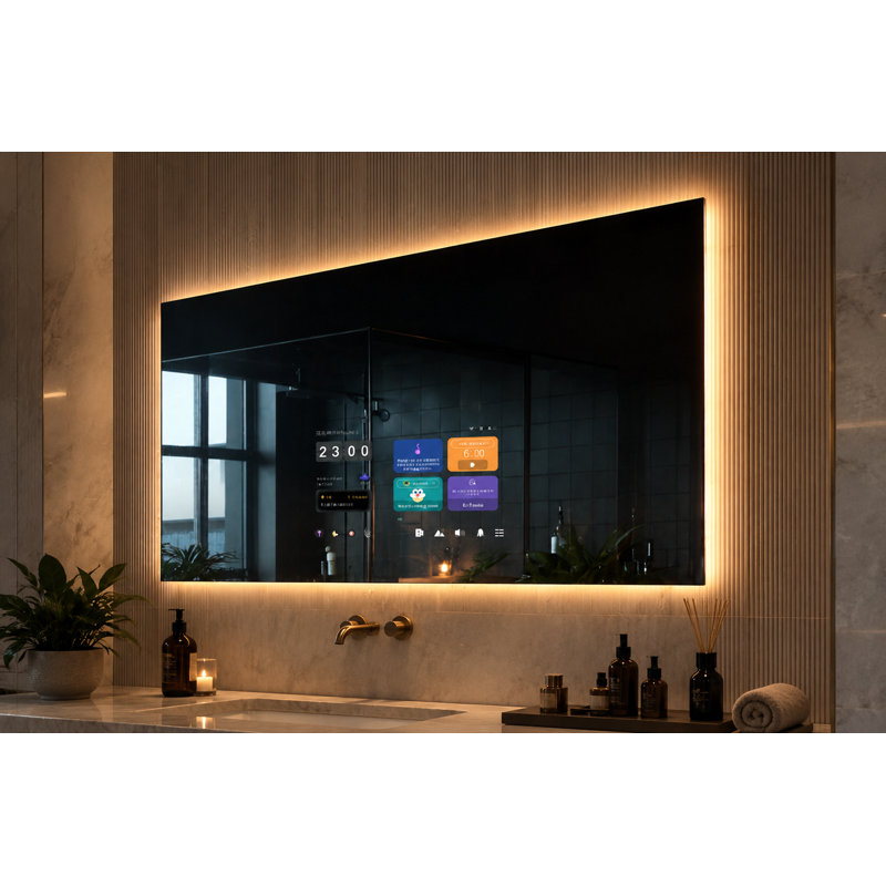 60" Smart Bathroom Led Mirror Built-in Screen Bathroom Mirror