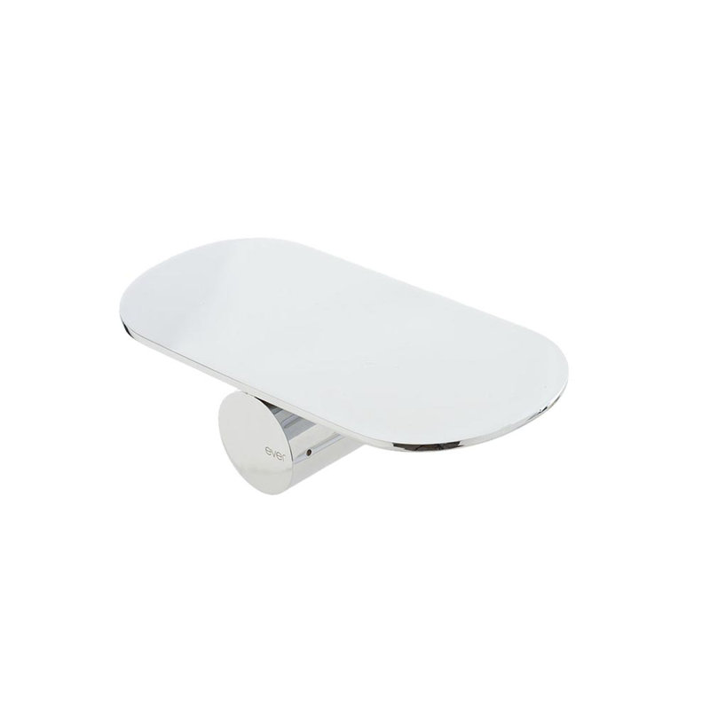 Dot Oval Metal Floating Shelf, Chrome