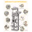 Cat Tree for Indoor Cats, Large Tall Cat Tower, Multi-Level Cats House with Condo, 8 Scratching Posts, Hammock, 4 Pom Poms-1526342313-1526342311