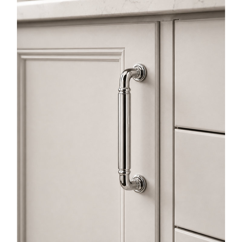 Paquet de 10 poignées d'armoire robustes en nickel poli, 5 po