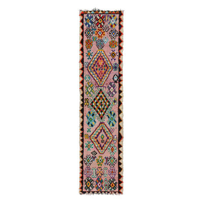 One-of-a-Kind 3'3”x13'3” 1950s Wool Area Rug