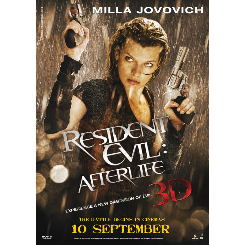 Resident Evil AfterLife, H 24 po x l 17 po