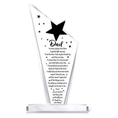 Dad Acrylic Stylish Plaque Gift Keepsake