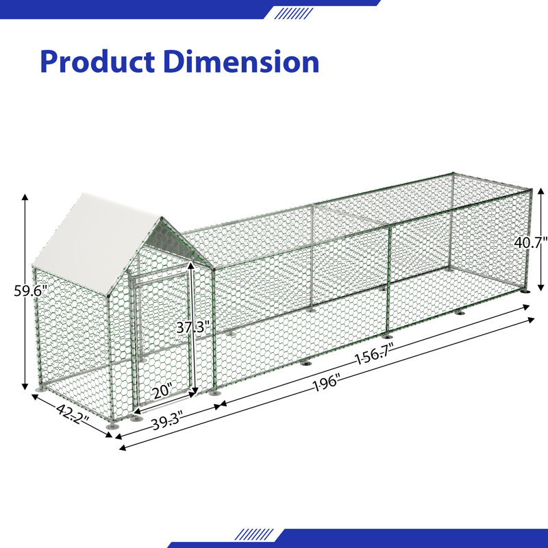 Poulailler Erminna 48 pieds carrés