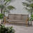 Outdoor Acacia Wood Wicker 3 Seater Sofa-1903733236