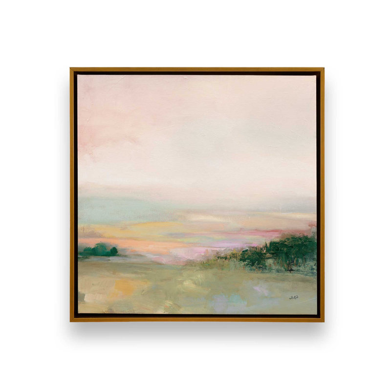 Vallée sombre et brillante, Impression encadrée sans passe-partout, Doré, H 20 po x l 20 po x P 1,25 po