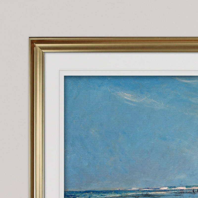 «Low Tide at Pourville» par Claude Monet, reproduction, Cadre doré, H 20 po x l 24 po x P 1,5 po