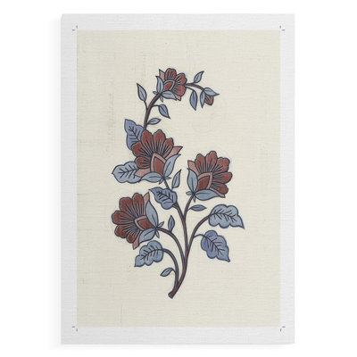 Fleurs dessinées à la main II - impression sur toile seulement - non encadrée