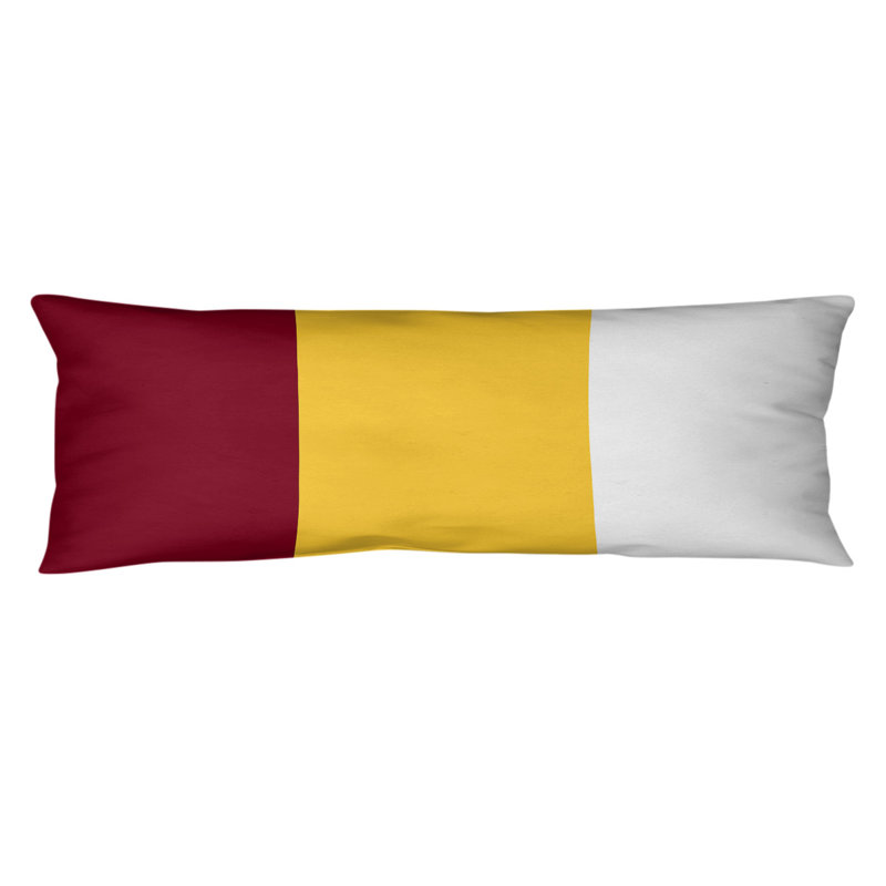 Polyester Medium Pillow, Minnesota,Yellow/White