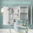 36'' W 25.5'' H Surface Framed Medicine Cabinet Mirror 4 Adjustable