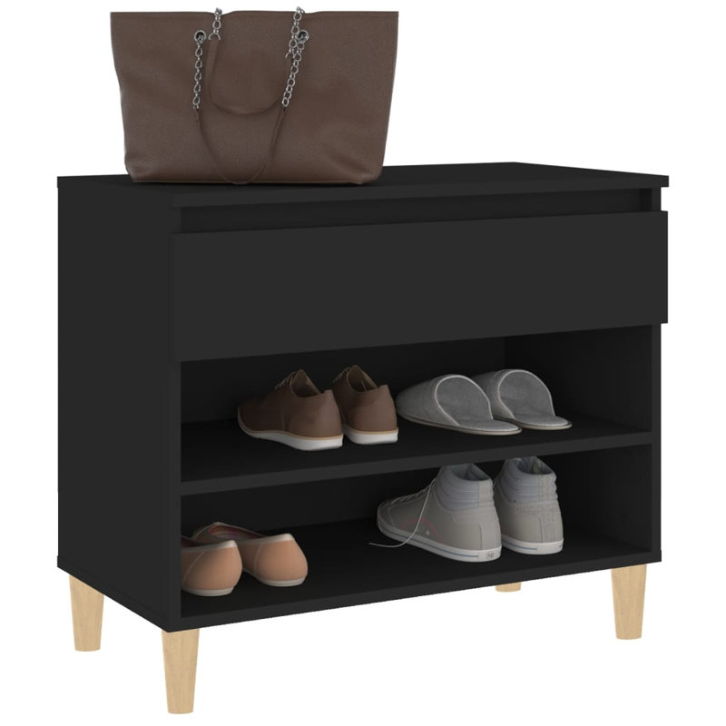 6 Pair Shoe Rack, Black