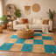 Tapis géométrique tissé à la main