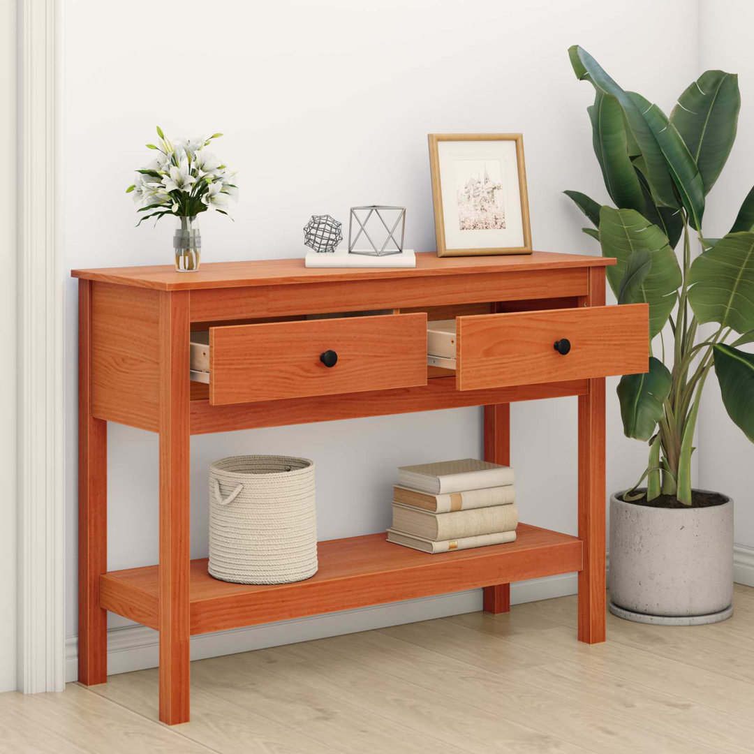 Solid Wood Top Console Table