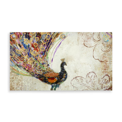 Peacock Gold Feathers Tablecloth - Indoor/Outdoor Home Decor