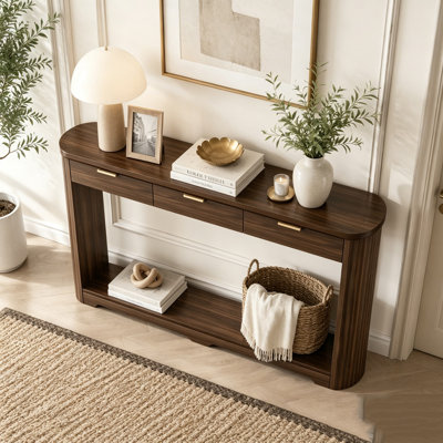 Console de rangement 70,1 "à motif ondulé, canapé