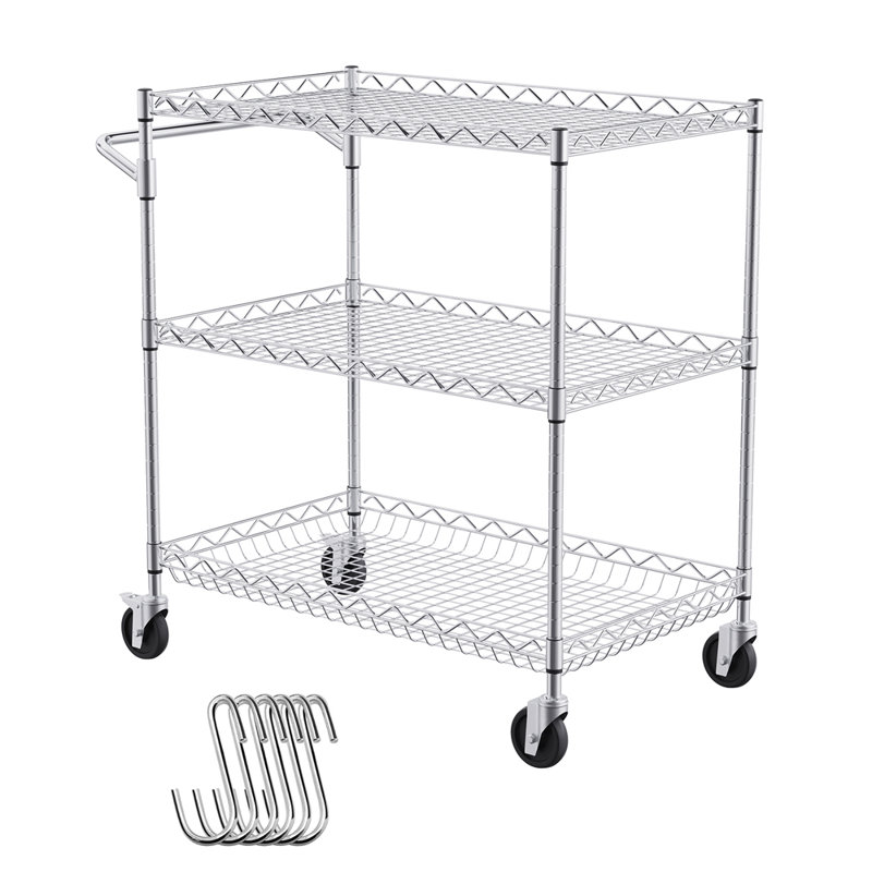Chariot utilitaire roulant à 3 niveaux