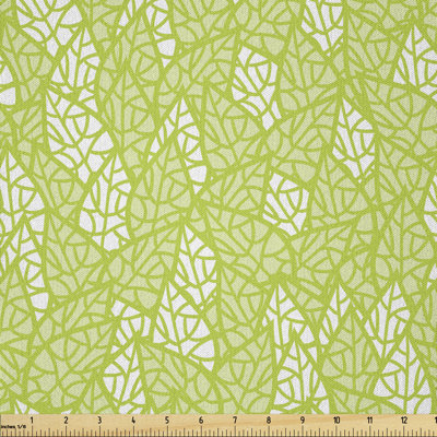 Dabid Leaves in The Springtime Greenery Bushes Ecology Garden Growth Fabric