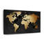 «World Map Gold Map», reproduction sur toile-92520135