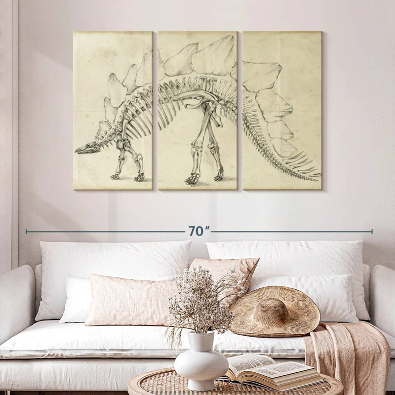 Brampt Dinosaur Study III, H 32 po x l 50 po
