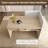 Modern Elegance Reception Desk With Digital Lock