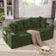 Canapé-lit convertible 2-en-1, canapé moderne, canapé de plancher pliable, velours côtelé, 5 coussins, poche latérale, porte-gobelets, appartement, bureau personnel, sans assemblage, 3 sièges-398999776