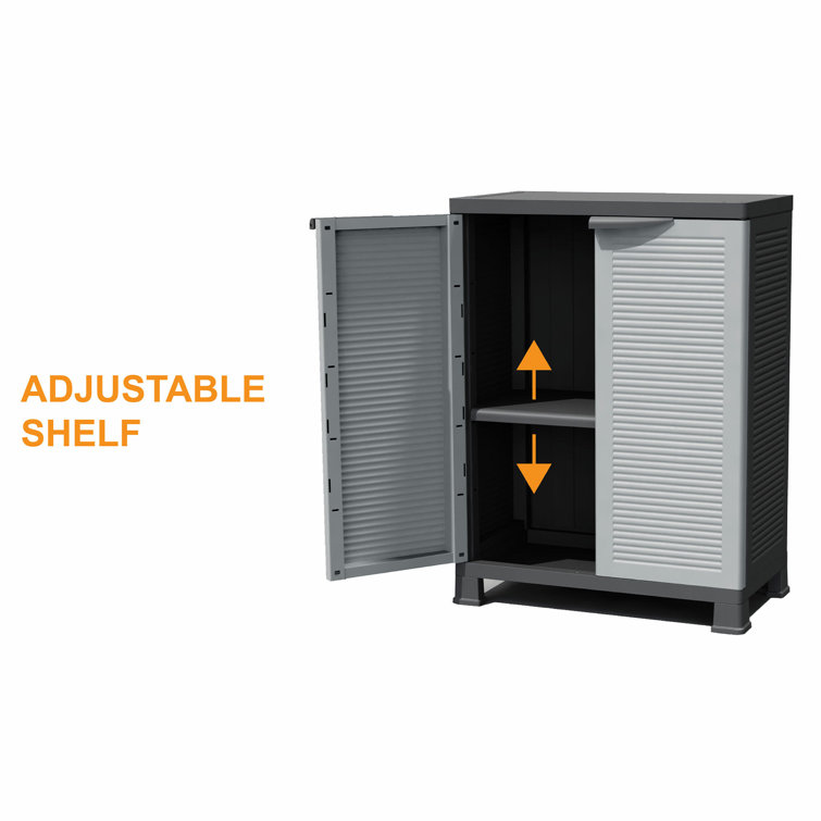 WFX Utility Prestige Adjustable 1 Shelf Storage Utility Cabinet, Black WFX Utility