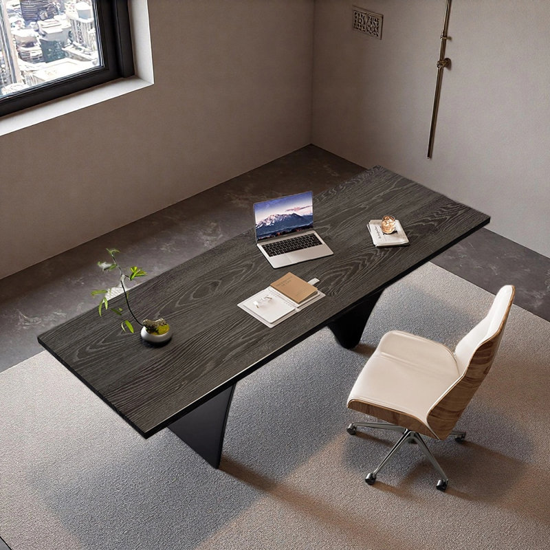 Creative and Sophisticated Office Desk, 28.74" H x 86.61" W x 31.5" D
