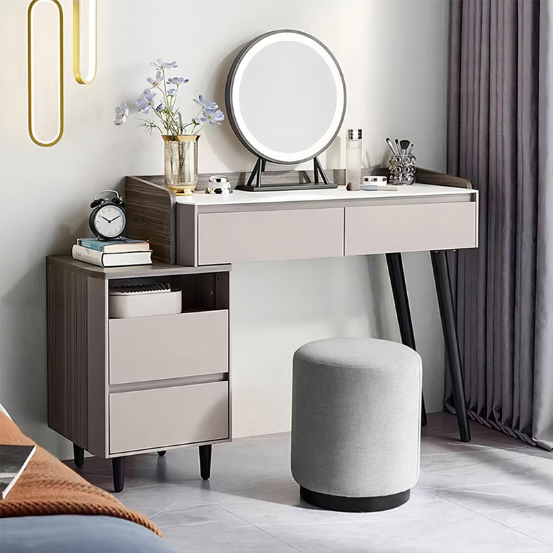 Makeup Vanity with Light mirror,4 drawers